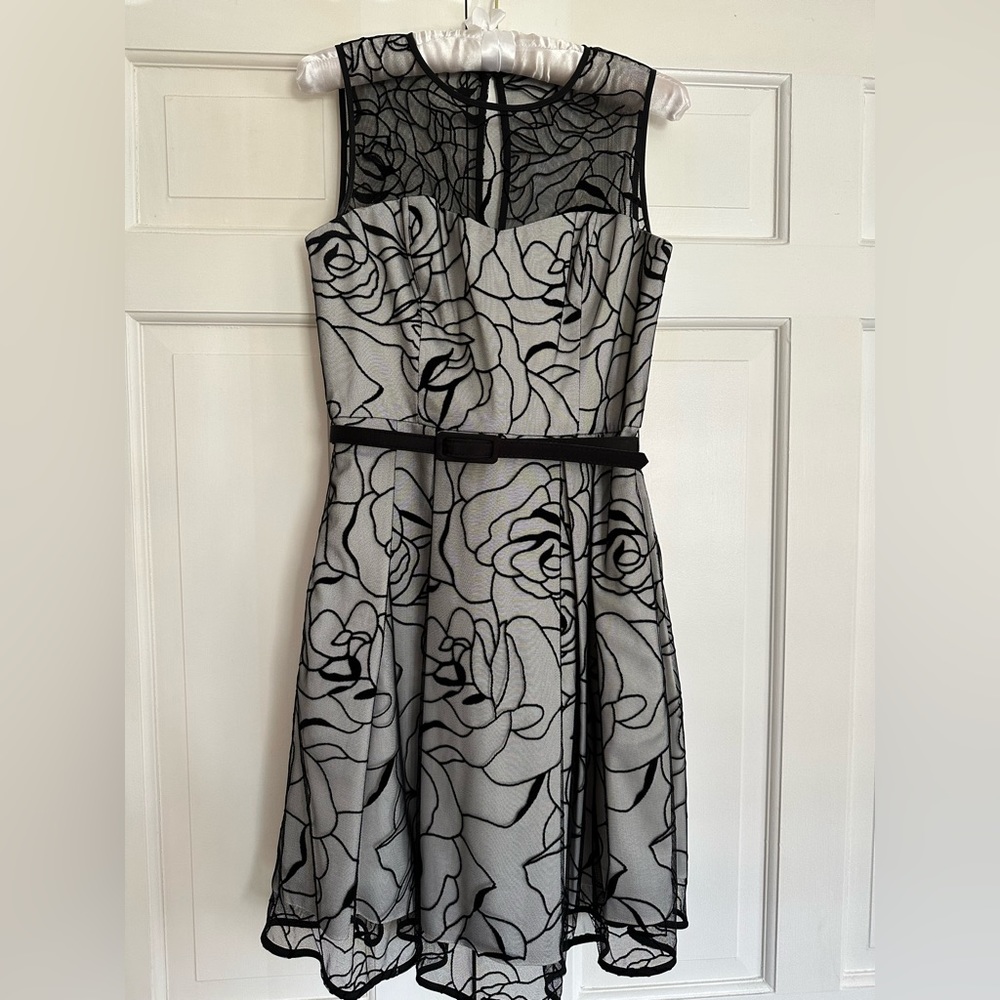 Eliza J black and white dress